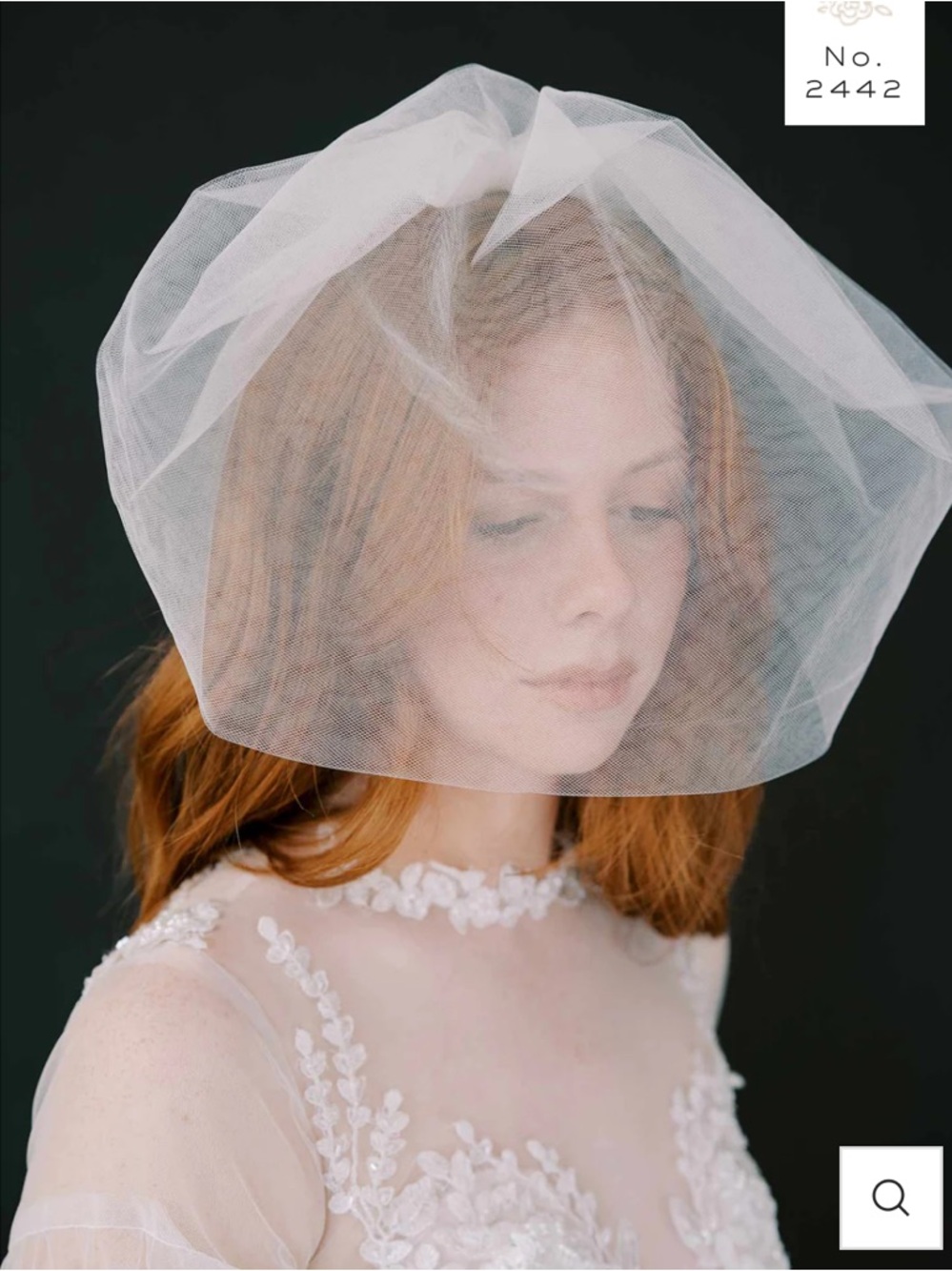 Full coverage double layer tulle birdcage veil - Style #2442
